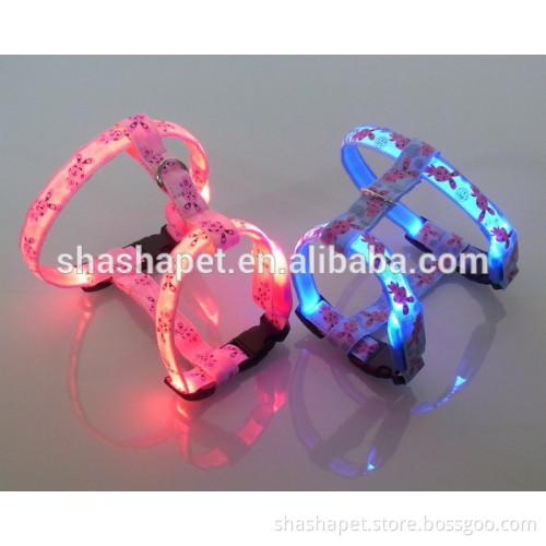 Rabbit print LED Dog Harness in dog harness with small dog harness